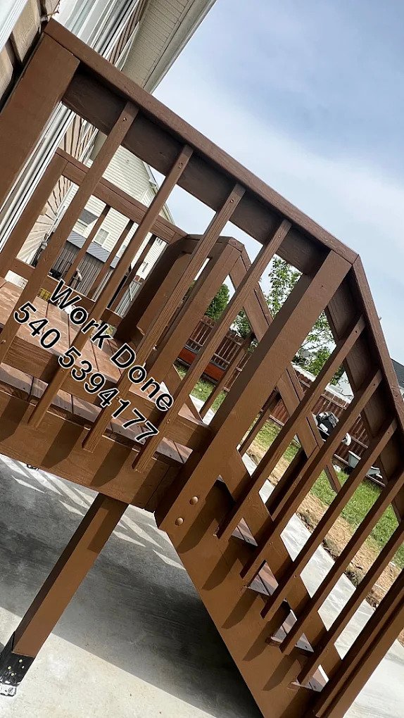 Wood deck hand railing detail